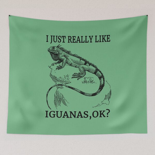 Item preview, I Just Really Like Iguanas, Ok? Cool Reptiles Fan T-Shirt designed and sold by Klimentina.