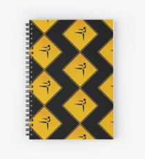 Karate - Warning Sign Spiral Notebook
