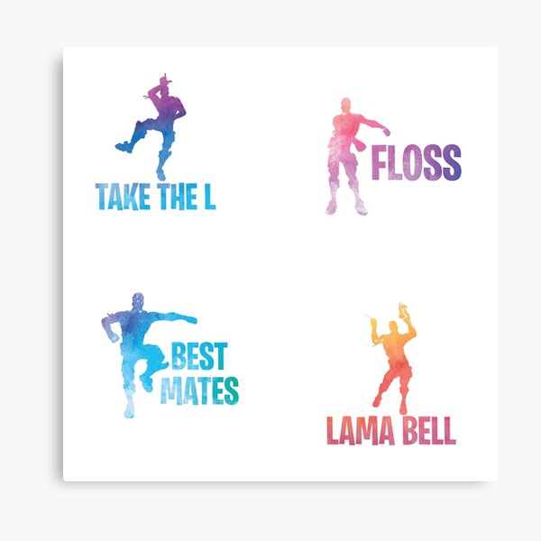 Best Mates / Floss / Take the L / Lama Bell Metal Print