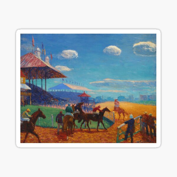 William James Glackens. Race Track, 1908-09. Sticker