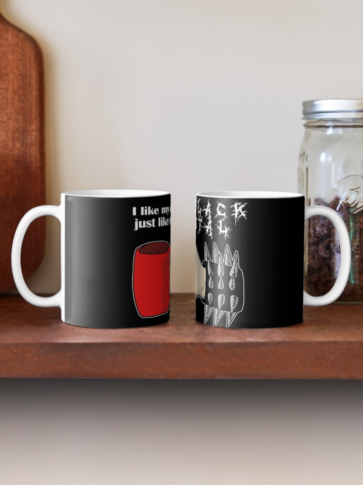 Black Metal Coffee Mug - Black