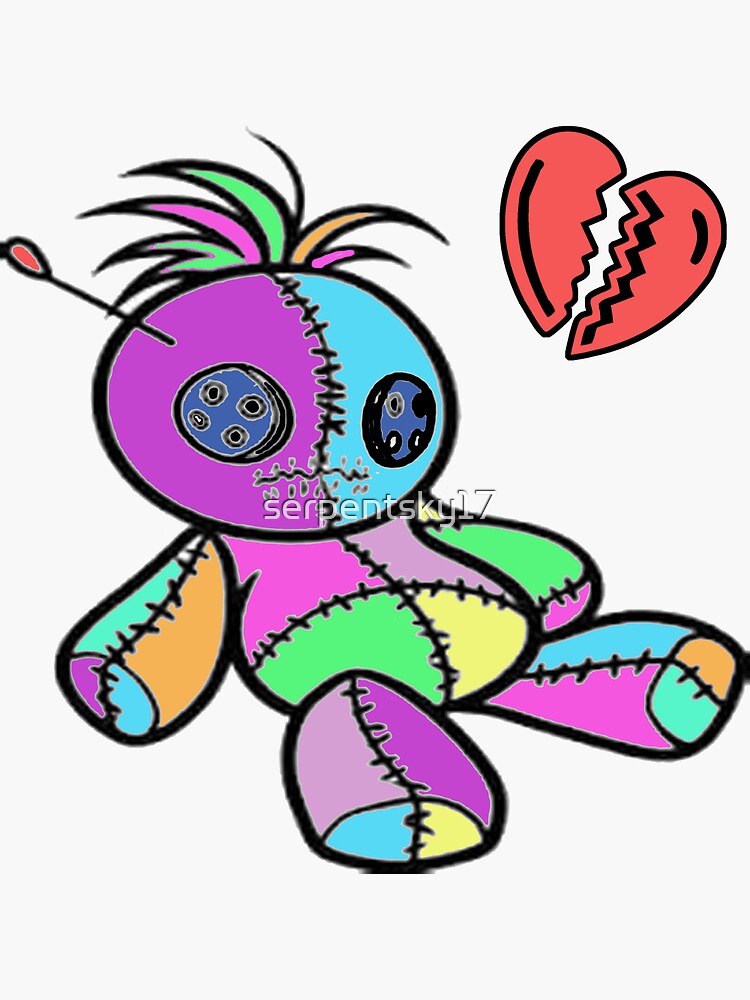 "Cute Voodoo Doll" Sticker by serpentsky17 | Redbubble