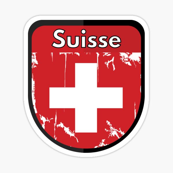 Badge drapeau Suisse - Stickers Malin