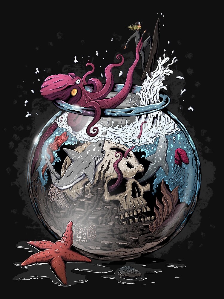 Thumbnail 7 of 7, Essential T-Shirt, Escape from the aquarium designed and sold by zsoltbaritz.