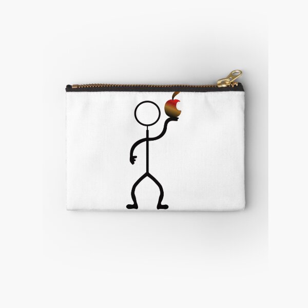 Item preview, Black white stick man with apple in hand designed and sold by sstusard.