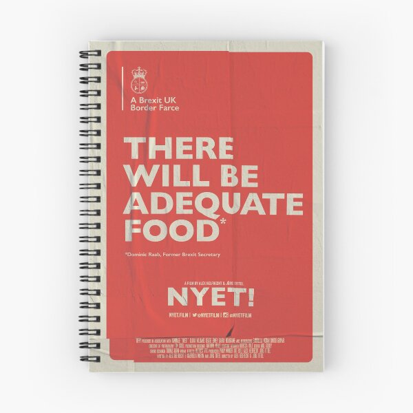 Item preview, Adequate Food Notebook designed and sold by NYET! - a Brexit UK Border Farce.