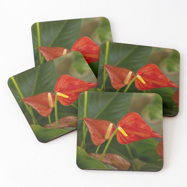 Item preview, Exotic Tropical Dream Garden - Hot Red Hearts and Lush Green designed and sold by Georgia Mizuleva.