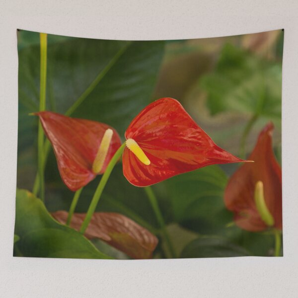 Item preview, Exotic Tropical Dream Garden - Hot Red Hearts and Lush Green designed and sold by Georgia Mizuleva.