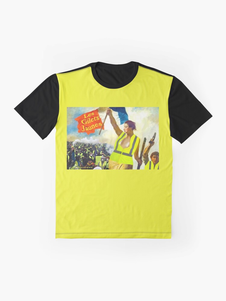 Alternate view of Les Gilets Jaunes - The Yellow Vests Graphic T-Shirt