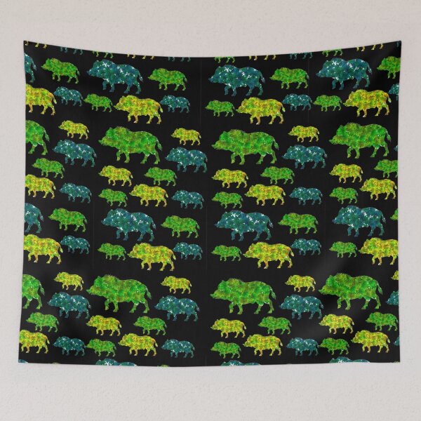 Item preview, Boars in green  designed and sold by interocitore.