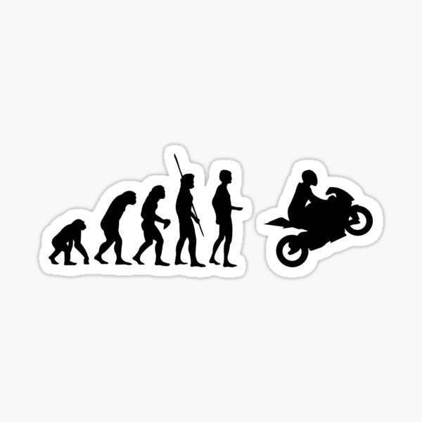 Motorcycle Evolution Stickers | Redbubble