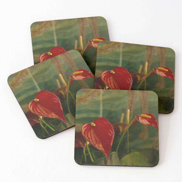 Item preview, Exotic Tropical Dream Garden - Hot Red Hearts and Sea Creatures designed and sold by Georgia Mizuleva.