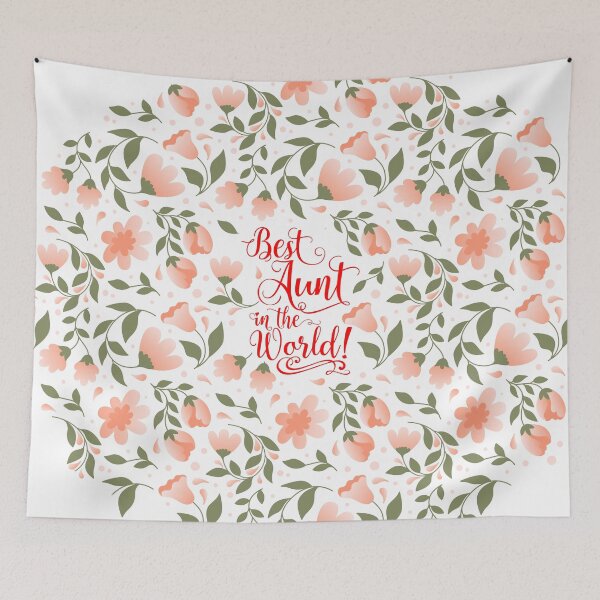 Item preview, Best Aunt in the World! framed with Meadow Flowers (MFP-C7) designed and sold by Tej2point0.