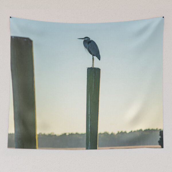 Item preview,  Great Blue Heron on a fishing dock 2 designed and sold by KensLensDesigns.