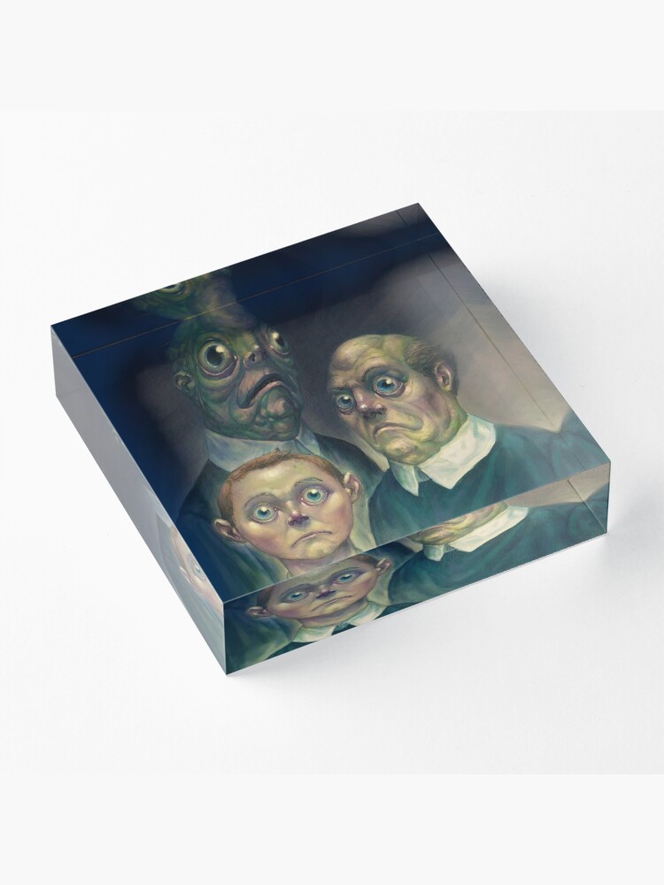 Alternate view of Lovecraft - Innsmouth Family Portrait Acrylic Block