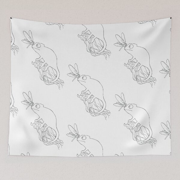 Item preview, Line drawing of a camelion designed and sold by Anna Maisner.