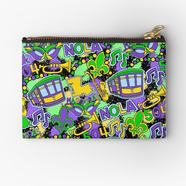 Mardi Party Zipper Pouch