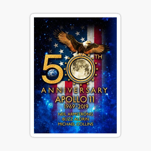 Item preview, 50th Anniversary Apollo 11 moon landing 1969-2019 designed and sold by trueblue2.