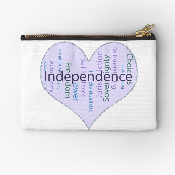 Independence Heart - Keeping It All Together (Blank Background) Zipper Pouch