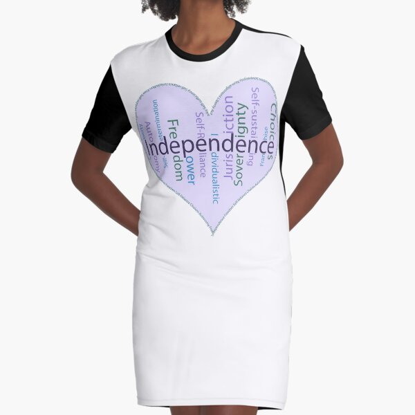 Independence Heart - Keeping It All Together (Blank Background) Graphic T-Shirt Dress