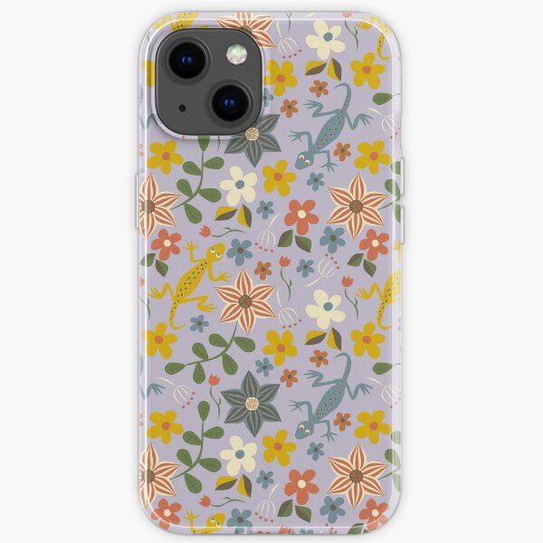 Lizards, Flowers, and Leaves Galore! iPhone Soft Case