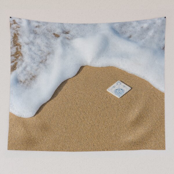 Item preview, Italian Tile on a Beach in Southern Italy with Surf designed and sold by Jon Shore.