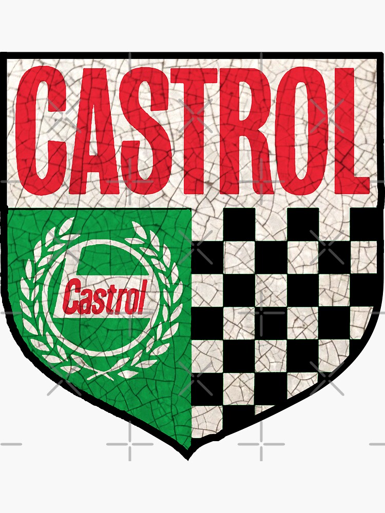 "Castrol motor oil" Sticker by BarnFindDave | Redbubble