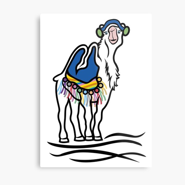Item preview, multicolored abstract camel designed and sold by CREATINERY.