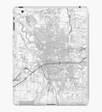 Spokane Karte Poster drucken Wandkunst, Washington Geschenk zum Ausdrucken, Haus und Kindergarten, moderne Karte Dekor für Büro, Karte Kunst, Karte Geschenke iPad-Hülle & Klebefolie