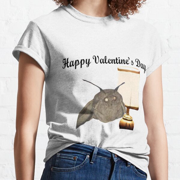  Valentine's Day Moth and Lamp  Classic T-Shirt