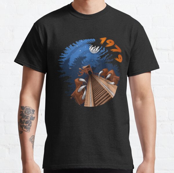 NIGHT RIDES ONLY Beast Wooden Roller Coaster at Kings Island Theme Park Classic T-Shirt