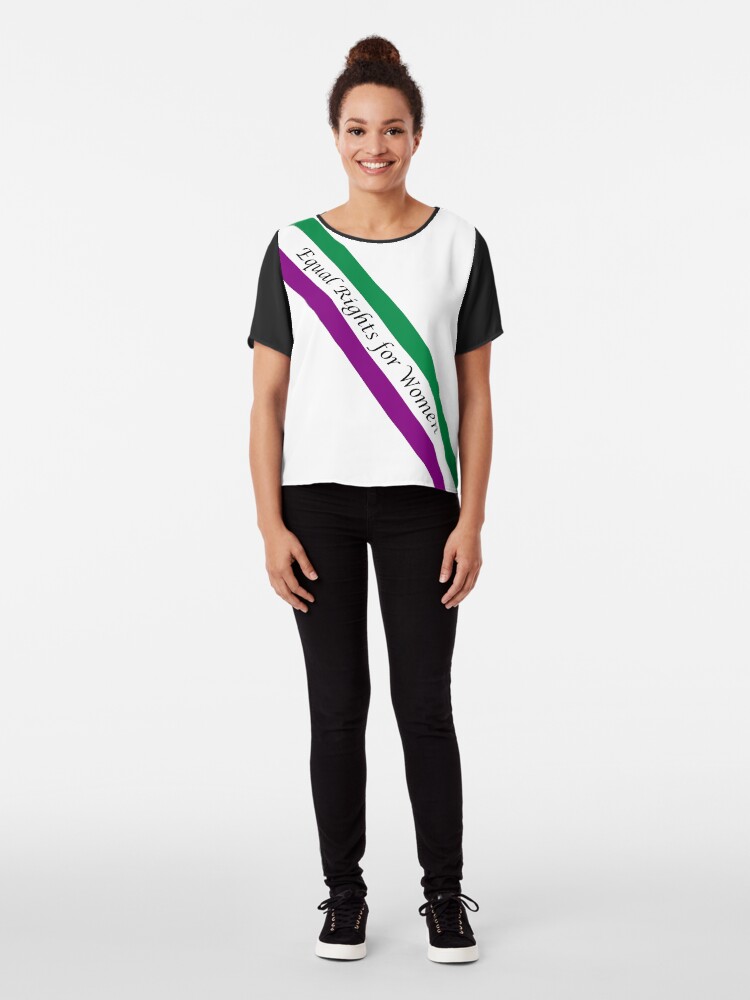 Alternate view of EQUAL RIGHTS FOR WOMEN - CLASSIC SASH DESIGN Chiffon Top