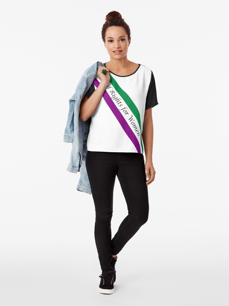 Alternate view of EQUAL RIGHTS FOR WOMEN - CLASSIC SASH DESIGN Chiffon Top