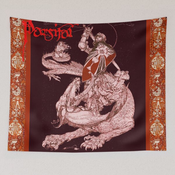 Item preview, PERCEVAL AND DRAGON /QUEST OF HOLY GRAIL Red Black Fantasy Collection designed and sold by BulganLumini.
