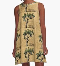 The Lone Majorcan Tree A-Line Dress