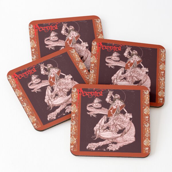 Item preview, PERCEVAL AND DRAGON /QUEST OF HOLY GRAIL Red Black Fantasy Collection designed and sold by BulganLumini.
