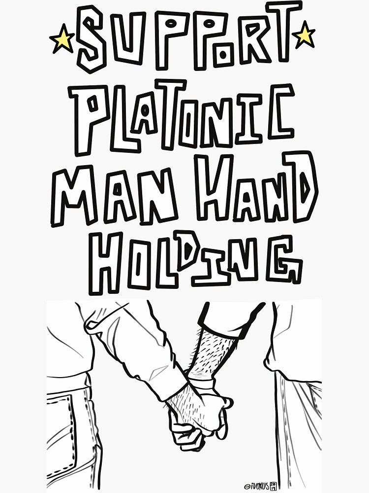 "Support Platonic Man Hand Holding V1" Sticker for Sale by ivoxus