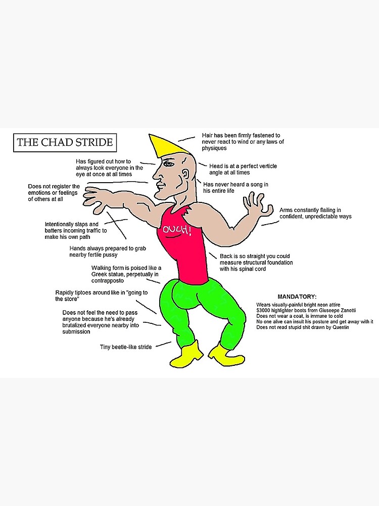 The Chad Stride Greeting Card By Kxohyeah Redbubble - chad hair roblox