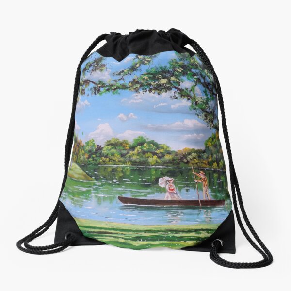 Mary Poppins in the park Drawstring Bag