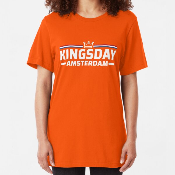 Kingsday Amsterdam Holland Koningsdag Netherlands Slim Fit T-Shirt
