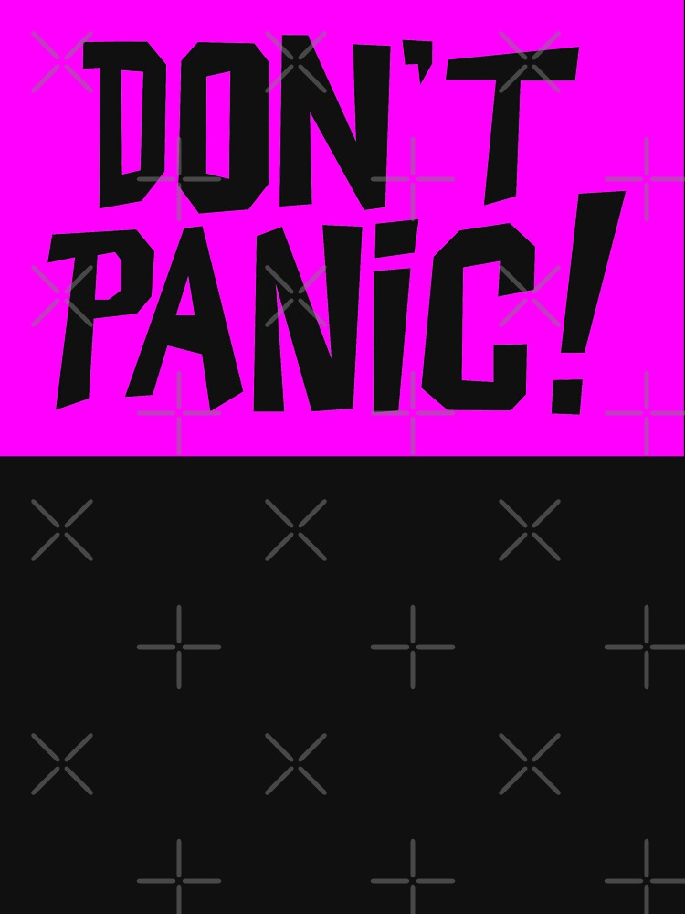 Artwork view, NDVH Don't Panic - Magenta 2 H2G2 designed and sold by nikhorne