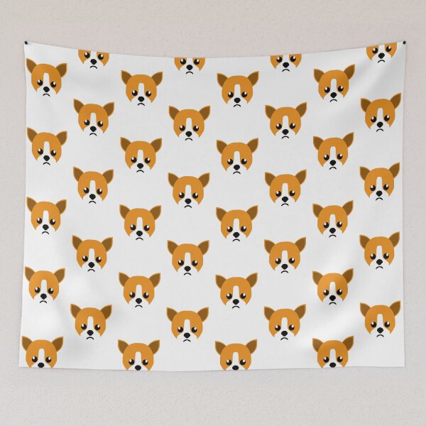 Item preview, Orange white colour cute dog face print designed and sold by sstusard.