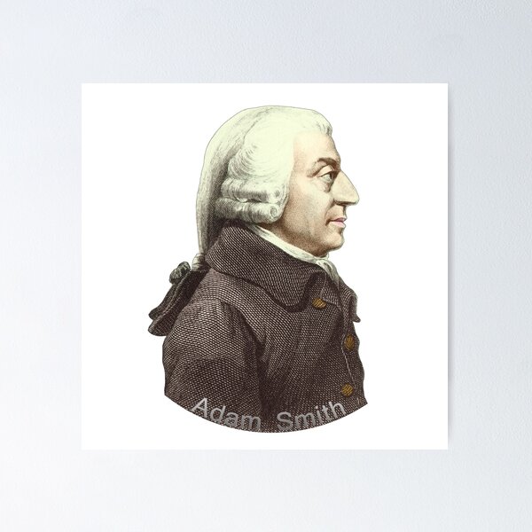 Scottish Economist Adam Smith Portrait Poster