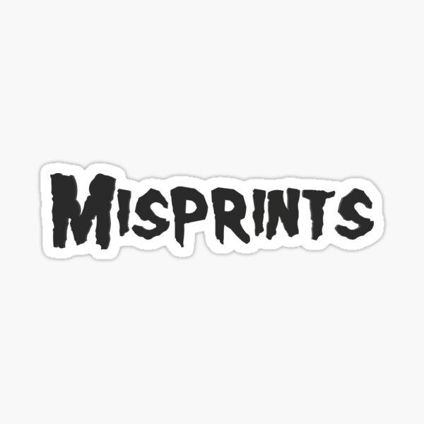 Misprints - Black Text Sticker