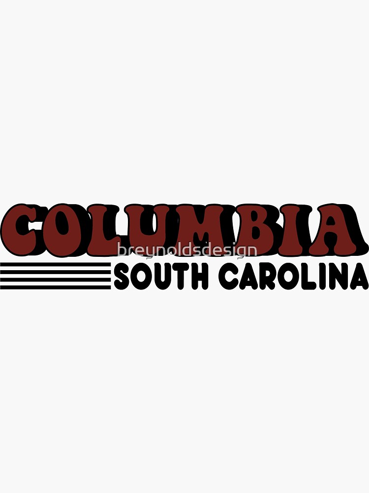 "Columbia, South Carolina" Sticker for Sale by breynoldsdesign Redbubble