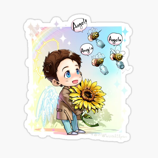 Hier ist ein Engel - Castiel Sticker