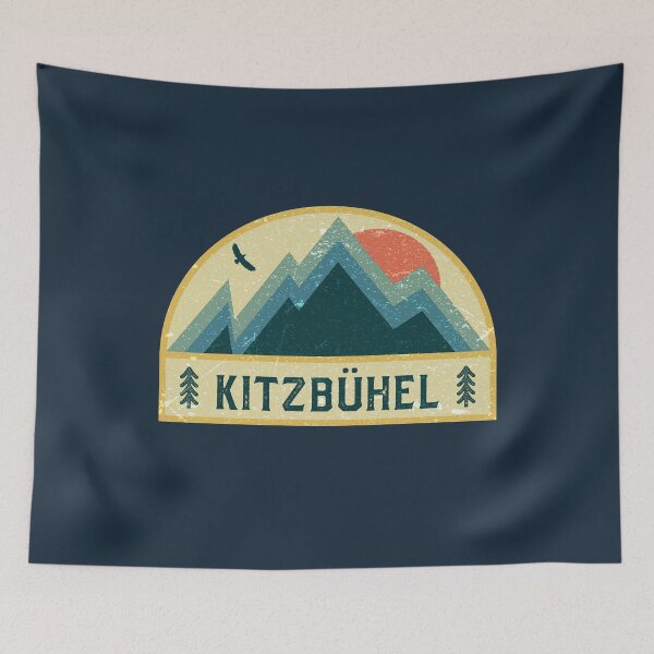 Item preview, Kitzbuhel Austria Retro Mountain Badge designed and sold by dk80.