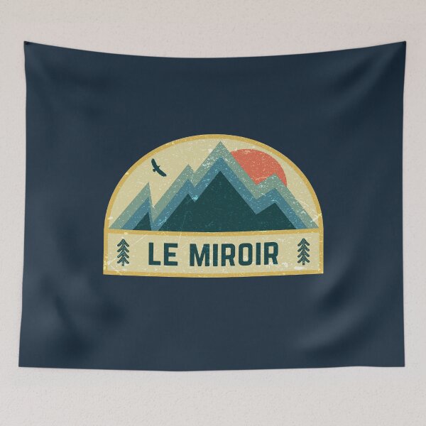Aperçu de l'œuvre Insigne de montagne rétro Le Miroir créée et vendue par dk80.