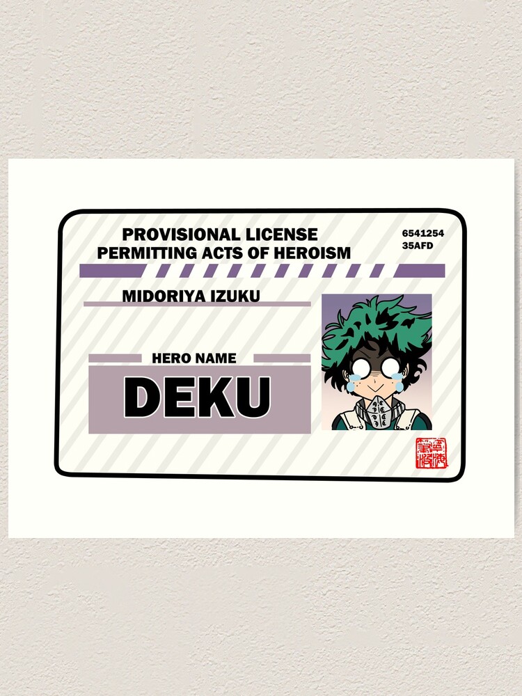 Hero License Izuku Midoriya | ubicaciondepersonas.cdmx.gob.mx