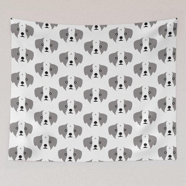 Item preview, Cute adorable white-grey dog face print designed and sold by sstusard.